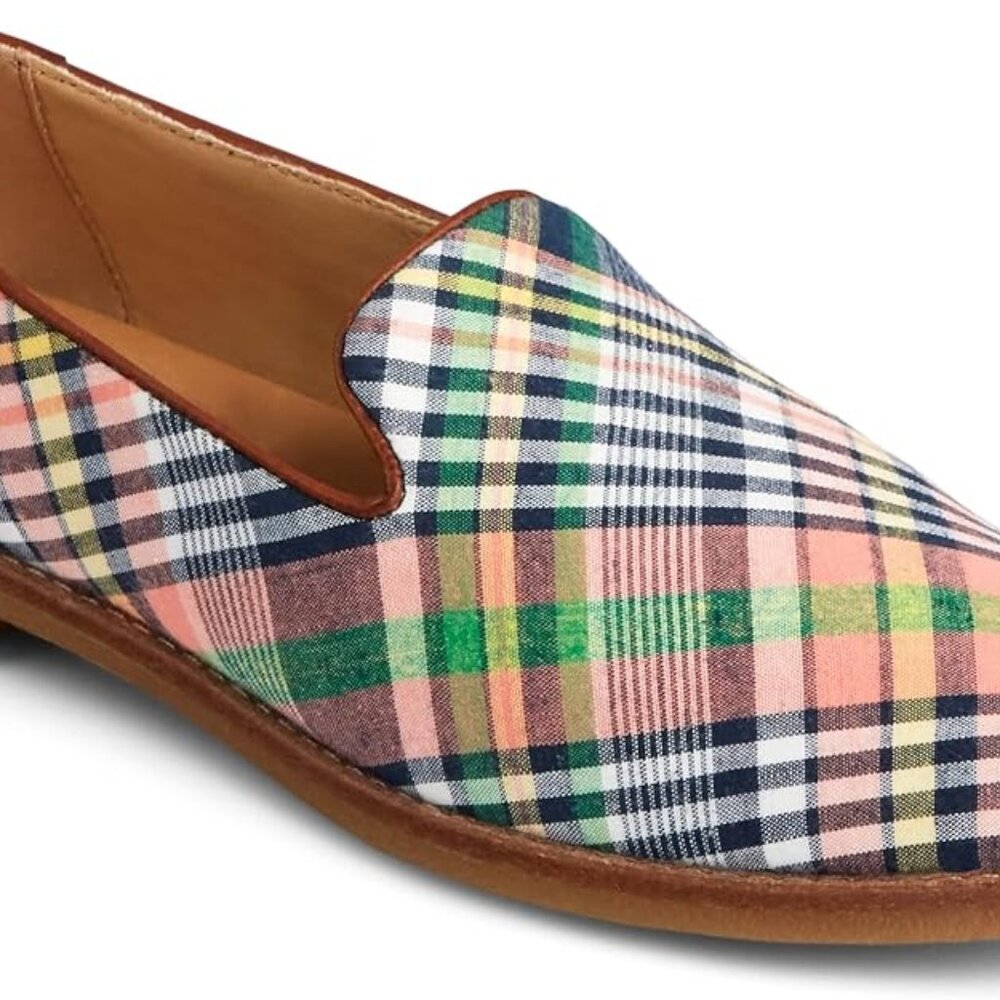 Sperry Women's Seaport Levy Washed Plaid Loafer Flat Size 5.5 , New In Box